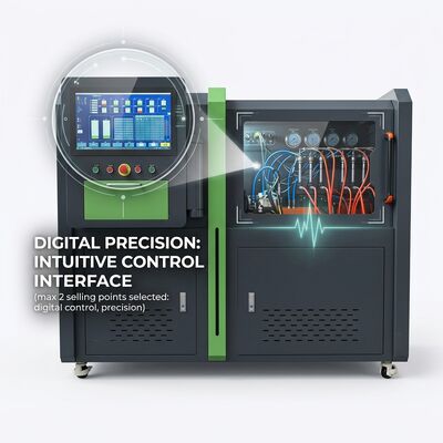 CRP-Duo Plus Dual Station Common Rail Pump Test Bench พร้อมมอเตอร์ความดัน 2500 บาร์ 11Kw และเครื่องพิมพ์รายงานอัตโนมัติ