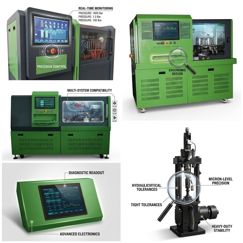 CRB-E3000 เบนจ์ทดสอบปั๊มรถไฟฟ้าทั่วไป ความดันสูงสุด 2500 บาร์ ระยะความเร็ว 0-4000 รอบ / นาที และประสิทธิภาพการตอบสนองพลังงาน 70%