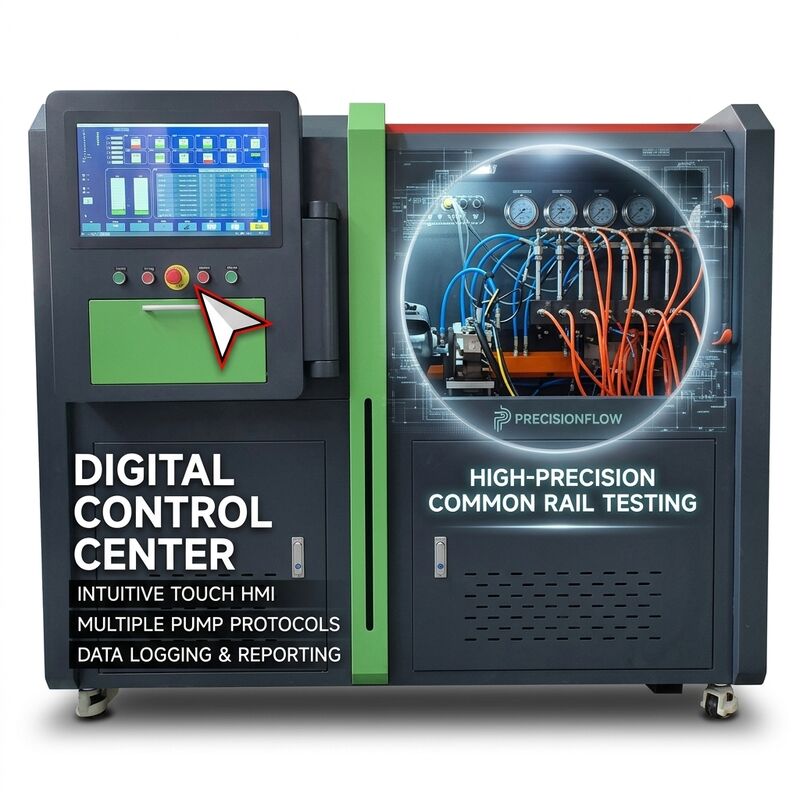 CRP-Duo Plus Dual Station Common Rail Pump Test Bench พร้อมมอเตอร์ความดัน 2500 บาร์ 11Kw และเครื่องพิมพ์รายงานอัตโนมัติ