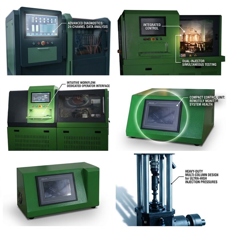 CRP-Compact Portable Common Rail Pump Test Bench ด้วยความดัน 1800 บาร์, มอเตอร์ระยะเดียว 220V 3Kw และการออกแบบเคลื่อนที่ 85 กิโลกรัม